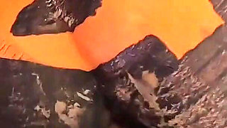 Agatha Mama on a BBC Fucking a Brazilian MILF's Halloween Jack O'lantern