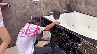 Hot Latina Neekowox Gets Plowed by Plumber in Rough Doggy Style - Big Ass, Deep Throat & Moaning