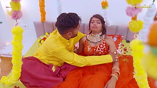 Slim Bhabhi Enjoyed Her First Suhagrat Night and Fucked Hard