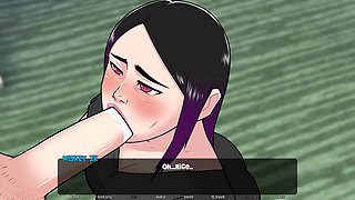 Creative butt-themed video game fun with a cartoon mom and wild blowjob adventures