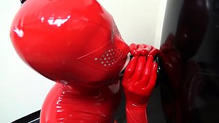 Fetish latex fucking in garage