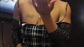 Ebony Milf saggy boobs