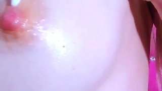 Lotion on Tits Extreme Close-up