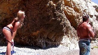 Hot slut Nicole Pearl takes big cock from Rob Diesel on the beach - Anal & Blowjob HD