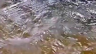 In the Outdoor, Desi Aunty Is Naked and Crazy Fingering in the Water