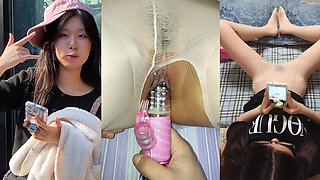 Korean Cutie WooHyun Takes a Stocking Fuck in Home