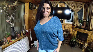 Cameltoe MILF Twerks in Jeans - Blowjob & Cum All Over My Puffy Jacket 334