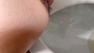 Me on the toilet trying and pushing