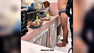 Cheating on My MILF Maid in a Kebaya Who I Fucked While Cooking in the Kitchen