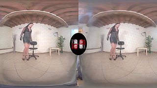 Sexy Spy Goddess Ambra Seduces You To Get The Secret Codes She Needs; Hot Brunette With Amazing Legs In A Black Dress