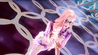 Purple Kiss - Nerdy Seraphine Sexy Kpop Striptease League of Legends Hentai