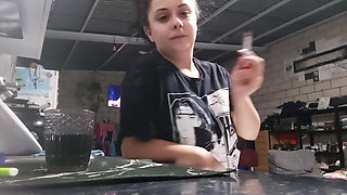 Sexy PAWG Smoking Cigarette