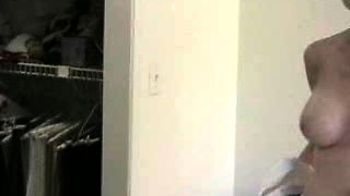 Cute amateur brunette naughty in solo jerking show on camera