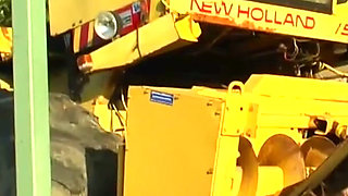 Busty gilf gets banged by her hubby outdoors