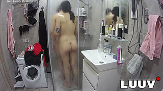 LUUV. Alice, a tattooed beauty, takes a shower with her boyfriend