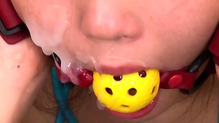 Dirty japanese restrain bondage with fucktoys makes Yayoi