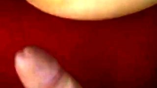 Amateur babe's big ass gets anal creampie at home.