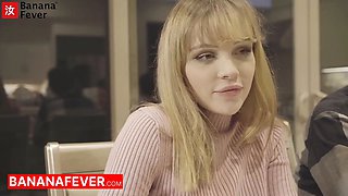 Fine White Girl Came to Eat Hot Pot Ending Up Eating Two Asian Dicks - BananaFever AMWF
