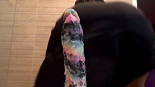 Bathroom Squirt: Big Ass Orgasm with Dildo