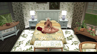 The Blissful Simmers_Hot couple enjoy teasing and dominance before fucking on bed