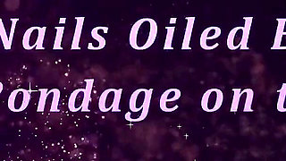 Sheela Sinner Long Nails Oiled Body Tickling Bondage on the Rack Part 2