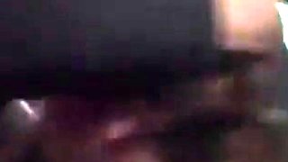 Interracial blowjob outdoors from bikini slut