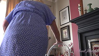 Catching Upskirt Views of Your Landlady Lizzie, Then Getting POV Blowjob