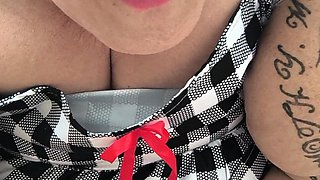 Naughty Maid in the Wood up Close Pisses the Most