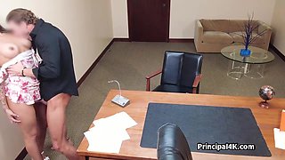 Having intercourse Spic mom on the office desk