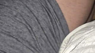 Step mom has amazing legs in bed with horny step son