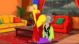 Simpson characters enjoy sexual and kinky perversions in this cartoon parody