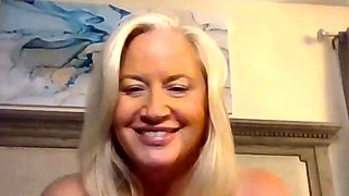 Big Boobed Blonde Masturbates With A Dildo In The Bathroom