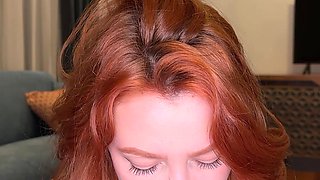 POV Style Blowjob! She Suck Me Till I Explode in Her Mouth! Huge Load