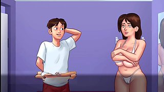 Bikini babe Debbie in a fresh scene full of summer fun