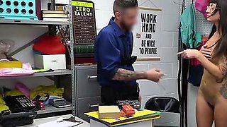 Gagging and fucking tattooed thief teacher