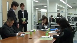 Exotic Japanese chick Natsume Inagawa, Miwako Yamamoto, Aoki Misora in Crazy Secretary, Office JAV movie