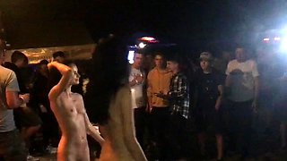 Malena cute amateur teen orgasms in public