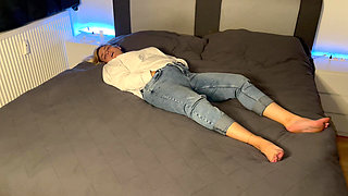 Masturbation in the head cinema multiple orgasms satisfyer fingering wet on bed clitoris rubbing solo voice Time for me