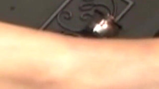 Gucurly Haired Brunette Washes Sins Away with Gloryhole Cum