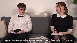 Pretty Slutty PAWG Student Entices Her Nerdy Virgin Classmate Into Hot Sex & Gets Jizzed