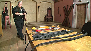 Hot BDSM Sex Slave Girls Anal Inserts While Tied up and Whipped