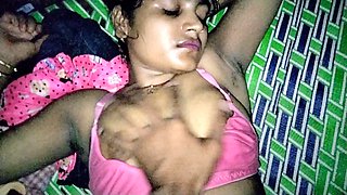 Brother-in-law catches village sister-in-law fingering herself at night and gives her a hard pounding