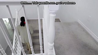 Fucking my busty babysitter while wife away