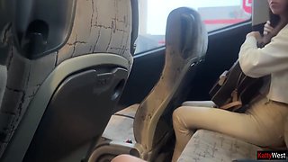 Katty West In Public Dick Flashing - Girl Saw My Dick On The Bus And Helped Me Cum With Her Hand 11 Min