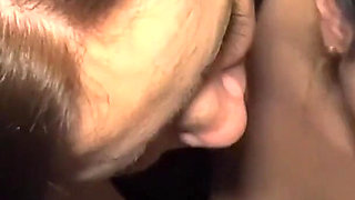 Threesome Bathroom Blowjob with Black Lynn and Vicky Sixxx