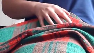 My Shy Stepsister Licks My Pussy Under the Blanket