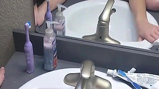 Daddy Bends Me Over the Sink and Fucks My Brains Out