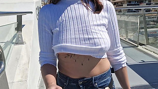 public flashing in the city