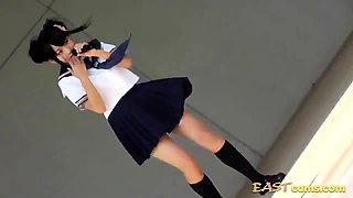 Cute Japanese Students Dance