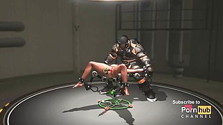 Classy fancy woman's bondage clip